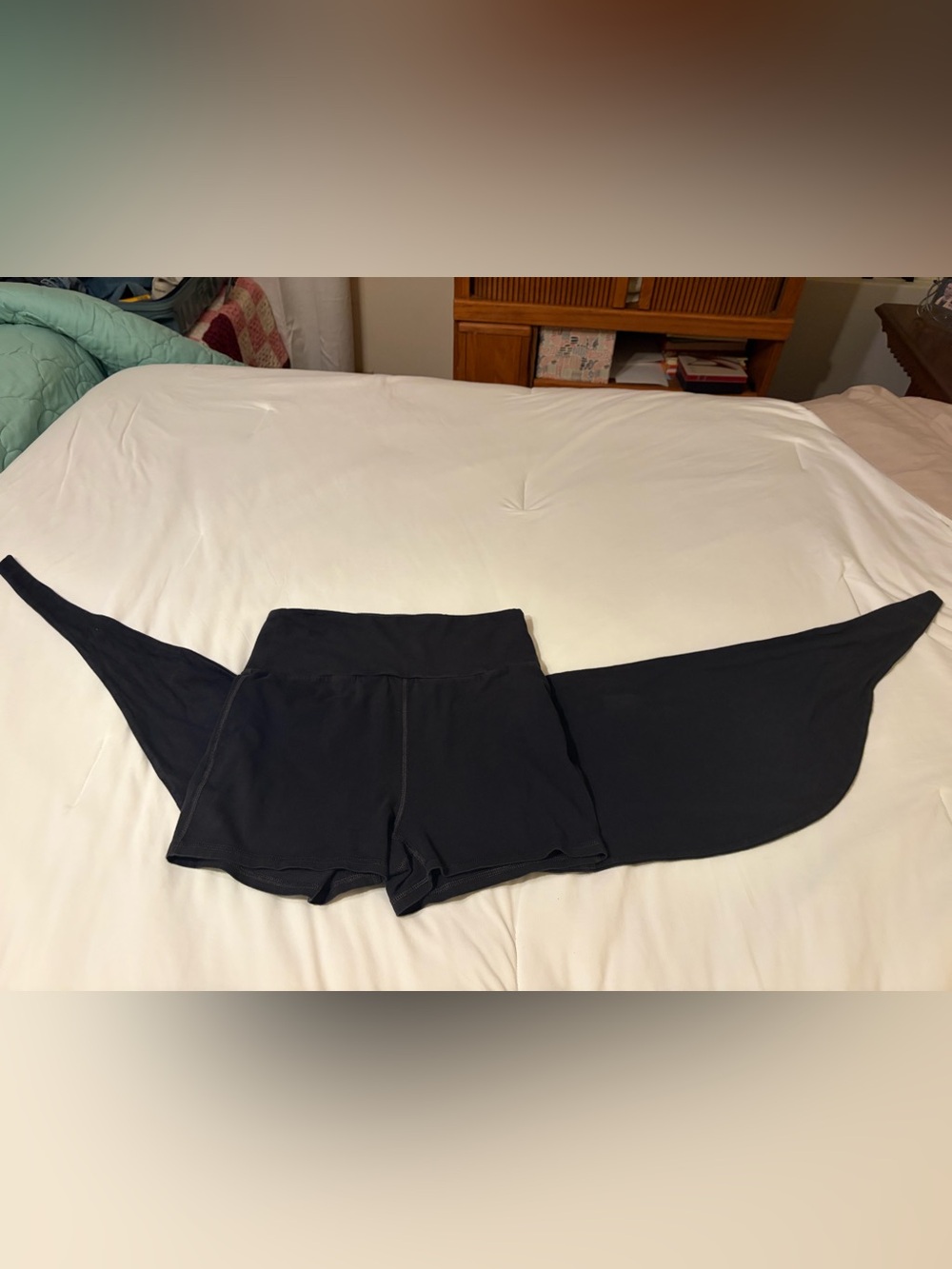 FP Movement Free People Black Wrap Tie Skort Zip Pocket Built In Shorts M - Picture 5 of 10